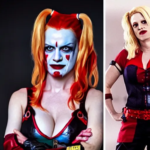 Prompt: Skyler White as harley quinn