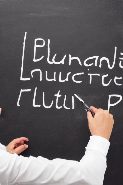 Image similar to The language of the future written on the blackboard