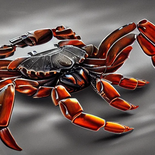 Prompt: A Cyborg crab, digital art, trending on artstation, nicely detailed, HDR