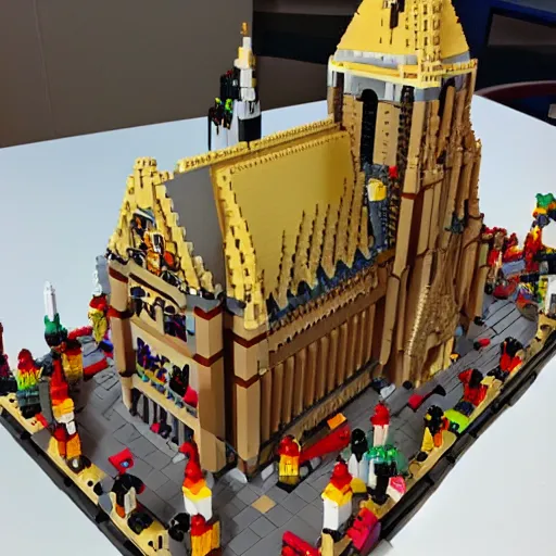 Image similar to Notredame made with Lego