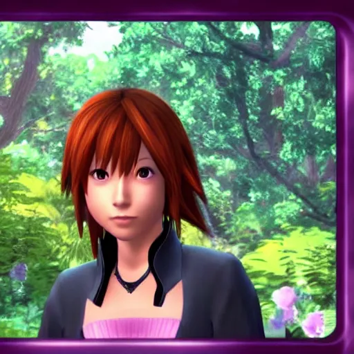 Image similar to Kairi from Kingdom Hearts,CG,cutscene,graphics,high quality