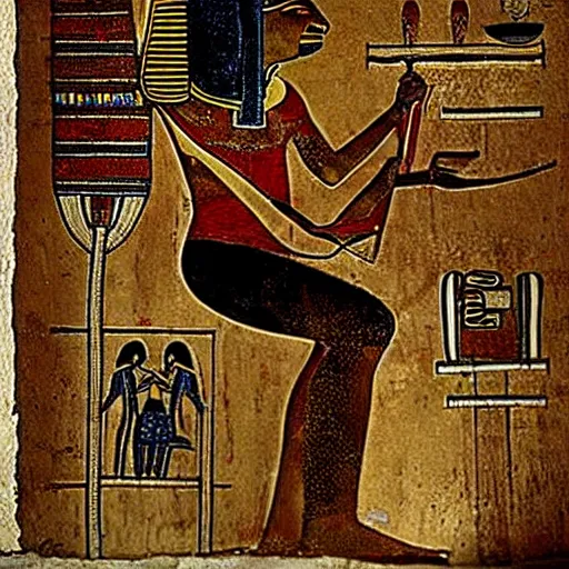 Image similar to ancient egyptian paintings of the world's oldest profession