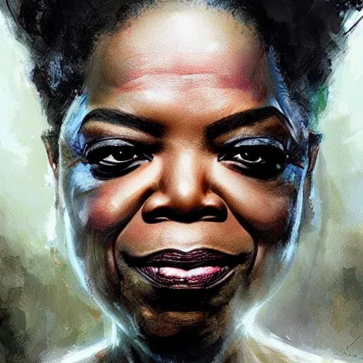 Image similar to oprah is a zombie geog darrow greg rutkowski