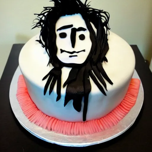 Image similar to cake in the shape of Edward Scissorhands