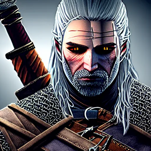 Image similar to a witcher with cloth armor and sword