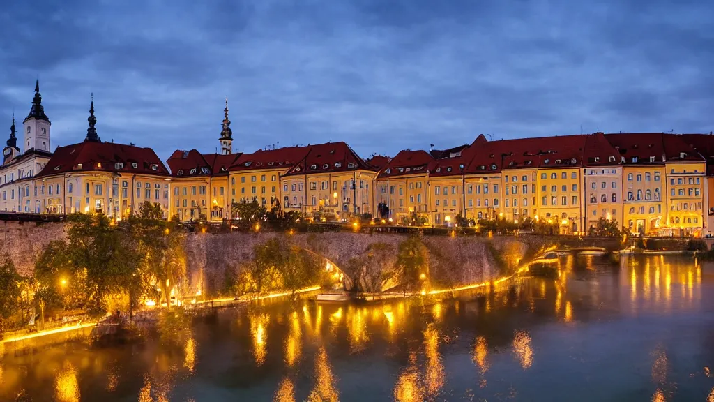 Image similar to a beautiful evening in Ljubljana Slovenia