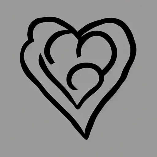 Prompt: g heart logo minimalist