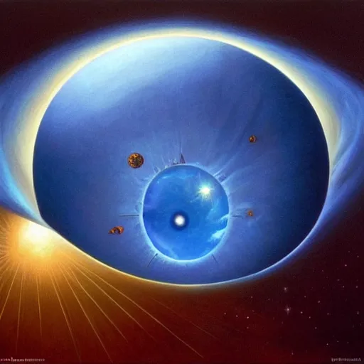 Prompt: the eye of the cosmos, by vladimir kush