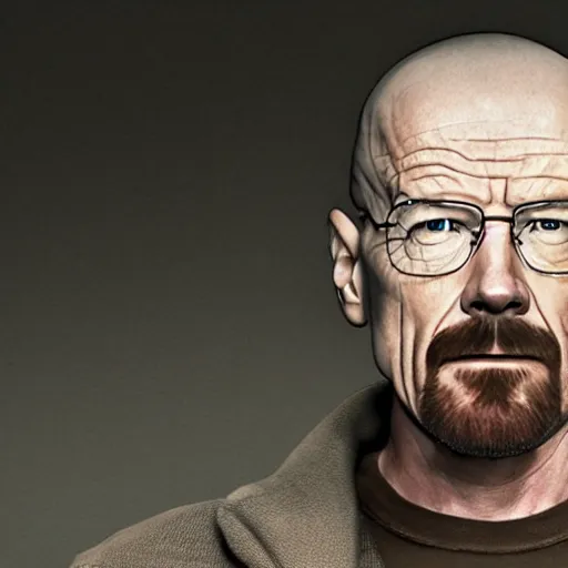 Image similar to Live Action Still of Walter White without a beard or facial hair, with no facial hair, with no beard, in Breaking Bad, real life, hyperrealistic, ultra realistic, realistic, highly detailed, detailed, very detailed, cool, ultra detailed, very realistic, trending on artstation, epic, HD quality, 8k resolution, body and headshot, film still, real, detailed face, very detailed face, real life