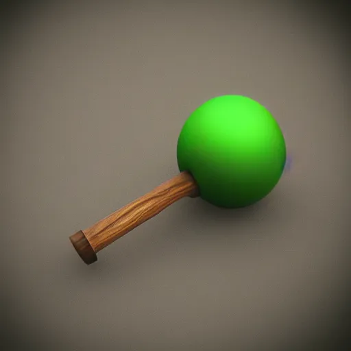 Image similar to wooden staff with green slime on it, octane render