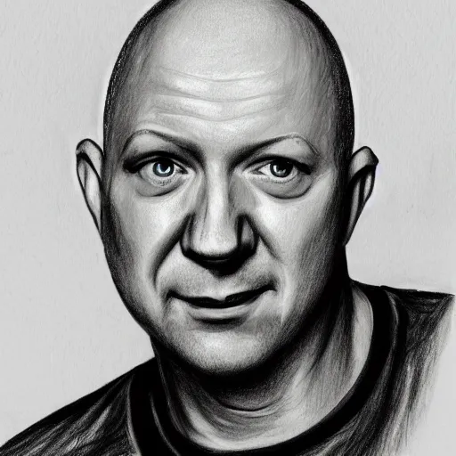 Prompt: drawing of comedian jim norton