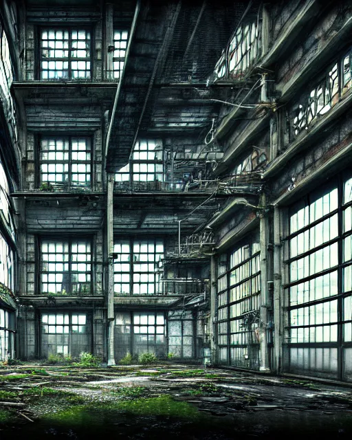 Image similar to a beautiful photorealistic illustration of unknown backroom level industrial architecture unfinished building nature city architecture urbex building by albrecht durer, postcyberpunk futuristic magic realism nature gem otherworldly universe, archdaily, wallpaper, highly detailed, trending on artstation.