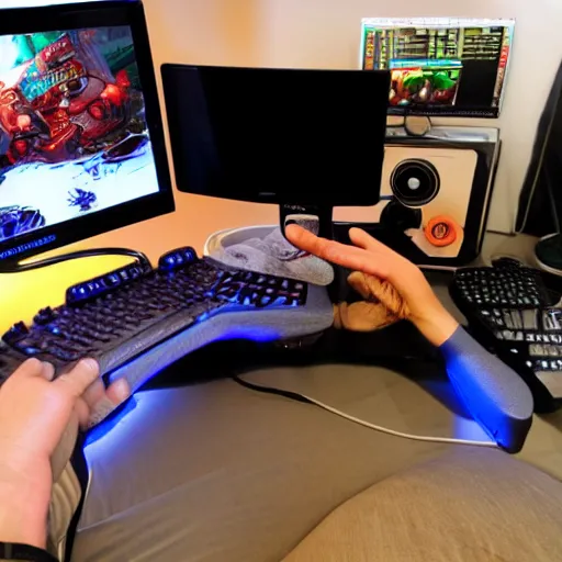 Image similar to gaming setup