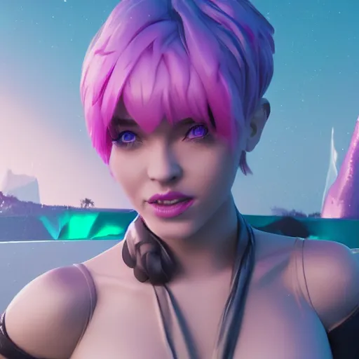 Image similar to still of pretty Riven (LoL) in KDA music video. 3d render, octane render, game art, realistic, highly detailed, trending on artstation, 4k, trending on artstation, pixar, cgsociety, unreal engine 5, redshift render, trending on artstation, blender, behance, cg