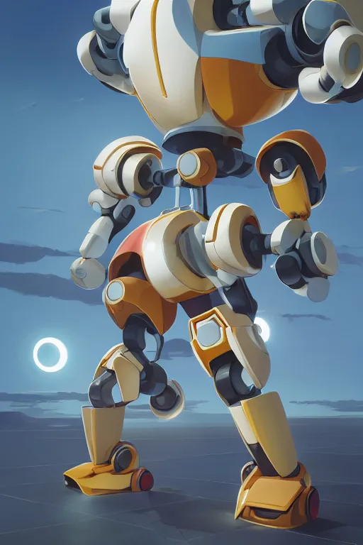 Image similar to metabots medabots medarotto medarot robot minimalist comics, behance hd by jesper ejsing, by rhads, makoto shinkai and lois van baarle, ilya kuvshinov, rossdraws global illumination ray tracing hdr radiating a glowing aura