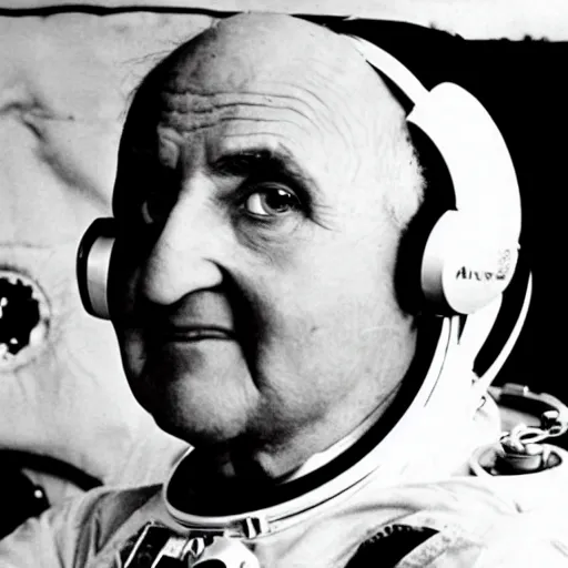 Prompt: David Ben Gurion as an astronaut in space