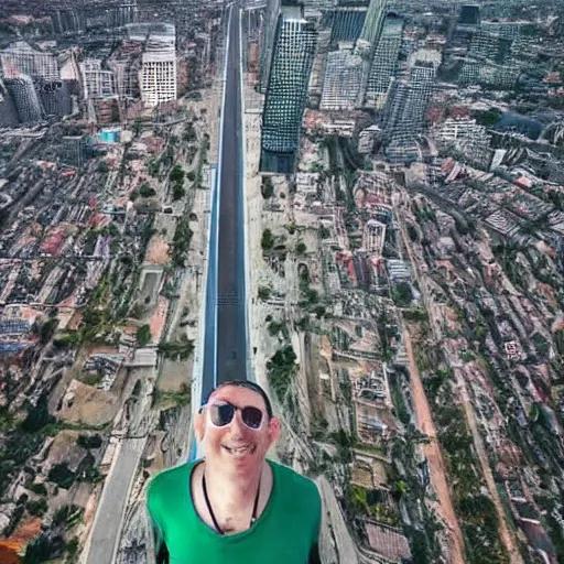 Image similar to drone images of the tallest person ever