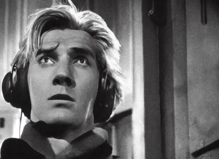 Image similar to xqc playing as Winston in Nineteen Eighty-Four (1949), 35mm photography, highly detailed, cinematic lighting, dystopian, grunge 4k
