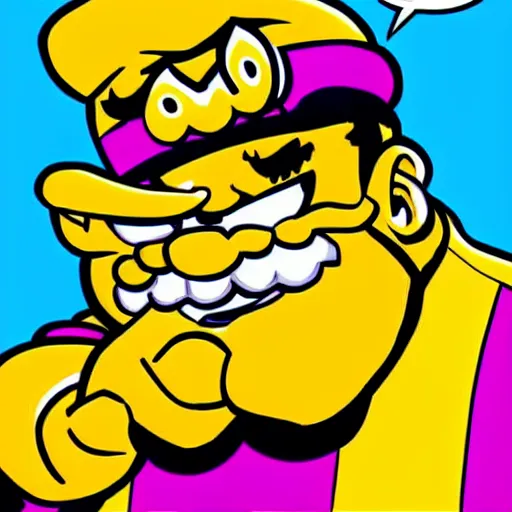 Image similar to wario in the style of a tin - tin comic