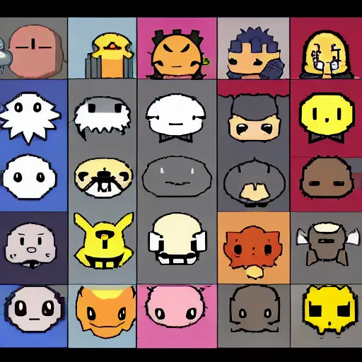 Image similar to binding of isaac pokemon turntable sprite sheet