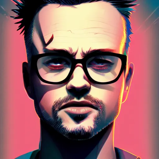 Prompt: David Fincher as Tyler Durden wearing David Fincher's glasses, ambient lighting, 4k, anime key visual, lois van baarle, ilya kuvshinov, rossdraws, artstation