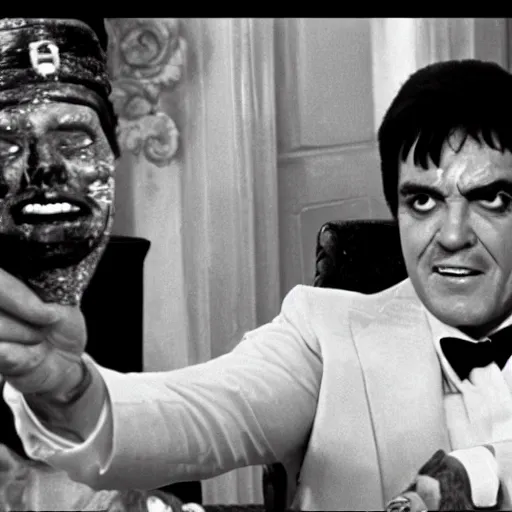 Prompt: jack nicholson as tony montana in scarface