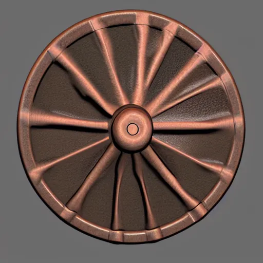 Prompt: 3 d model of a spinner for chopping on a pike,