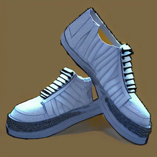 Image similar to balenciaga sneakers in minecraft, highly detailed, rim light, art, cinematic lighting, very coherent, hyper realism, high detail, 8 k, colorful