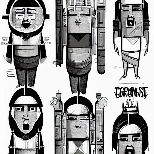 Prompt: character design by john patrick ganas, behance