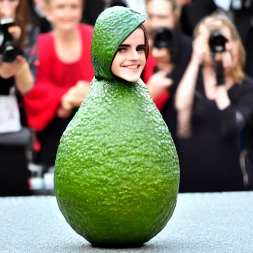 Prompt: emma watson,,, as an avocado chair