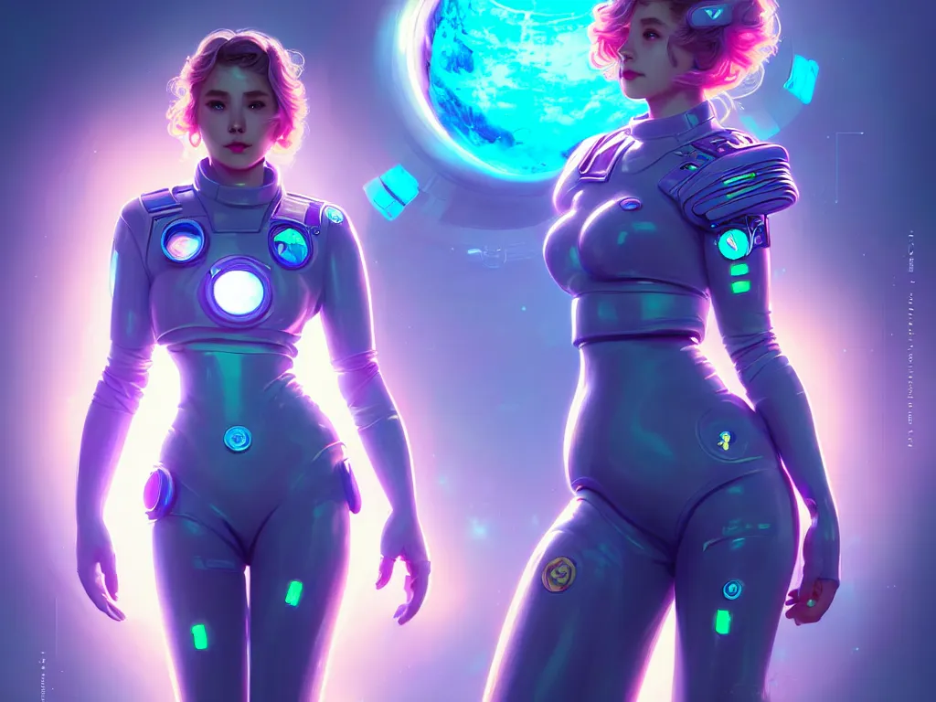 Prompt: portrait futuristic planet neptune police uniform female, in a future huge spaceship internal, neon light, ssci - fi and fantasy, intricate and very very beautiful and elegant, highly detailed, digital painting, artstation, concept art, smooth and sharp focus, illustration, art by tan zi and ayanamikodon and alphonse mucha and wlop