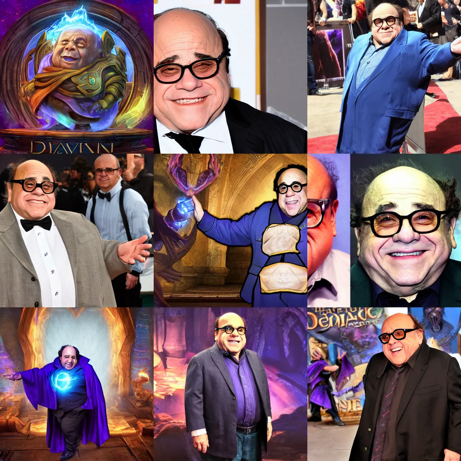 Prompt: <photo attention-grabbing actor='Danny DeVito'>Arcane mage casts Sleep</photo>