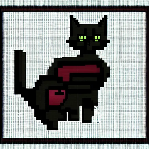 Image similar to cat, pixel art