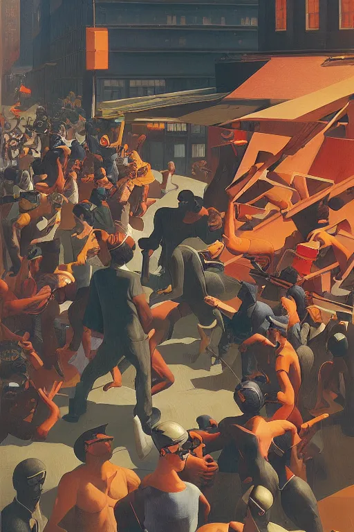 Image similar to a battle rap, a set of dj hiphop style on harlem street, Edward Hopper and James Gilleard, Zdzislaw Beksisnski, highly detailed
