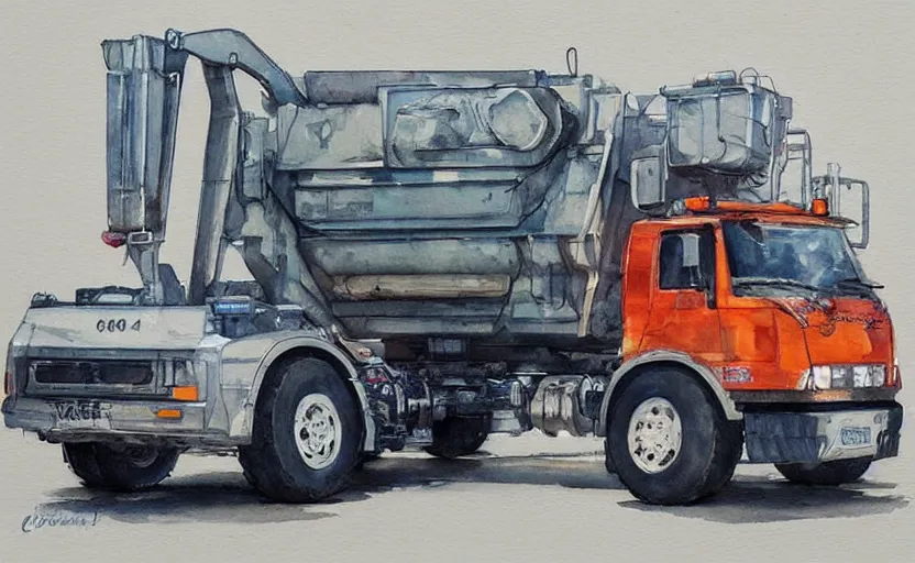 Image similar to concept art of a crane truck, pinterest, artstation trending, behance, watercolor, by coby whitmore, silver, laser light,