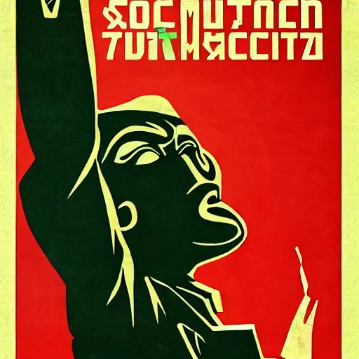 Prompt: Soviet era propaganda poster for fsociety from television show Mr Robot (2015)