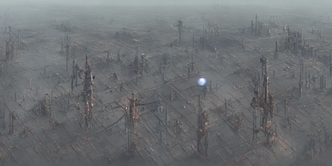 Image similar to concept art, largest space station every constructed. Oneil ring, 1 million people, industrial design, immensity, cinematic lighting, low contrast, low saturation, 4k, anthem game inspiration, widescreen ratio, wide angle, beksinski, simon stalenhag