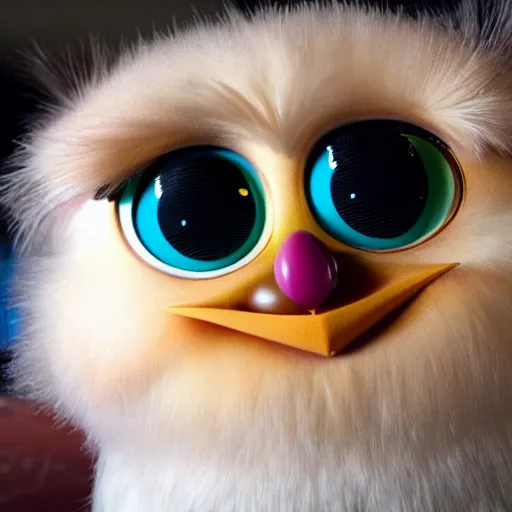 Prompt: really messed up furby