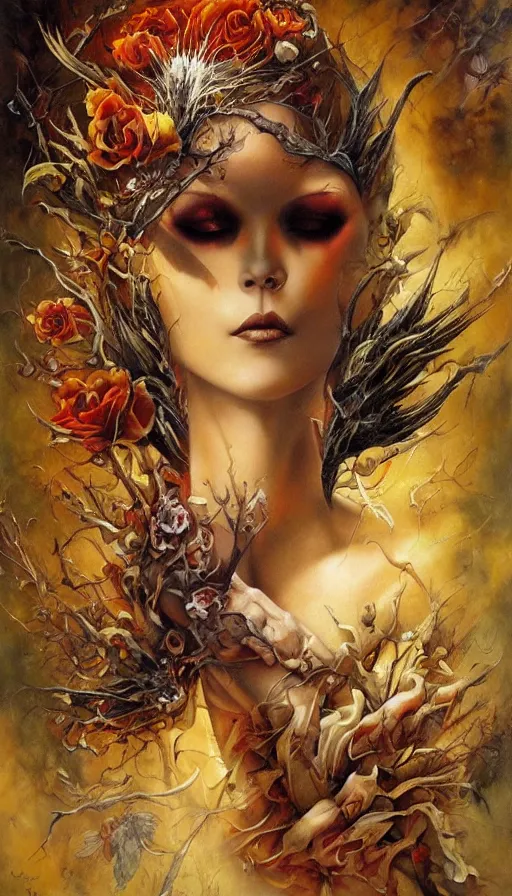 Image similar to life and death mixing together, by karol bak