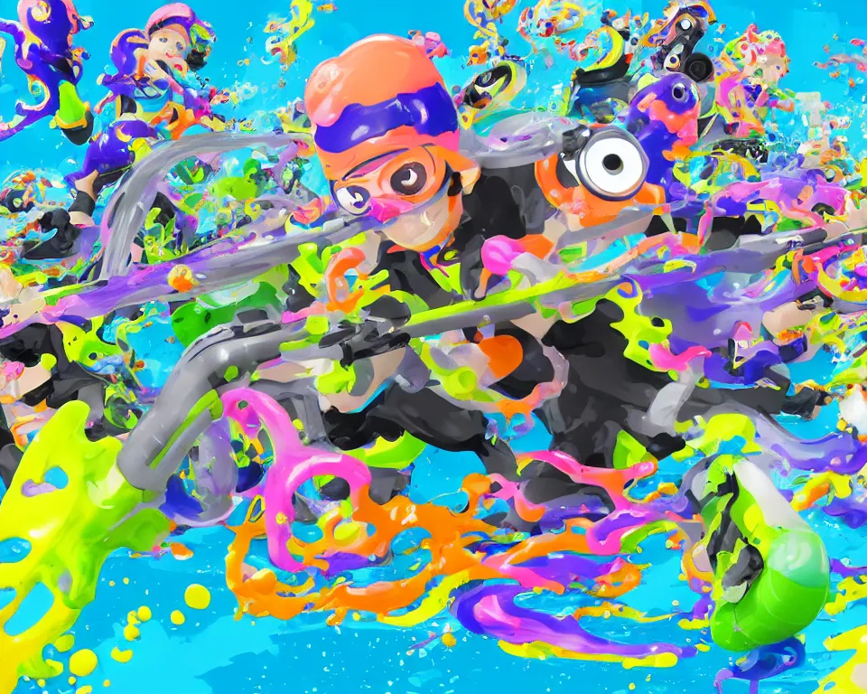 Image similar to splatoon