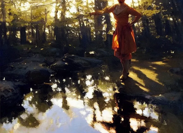 Image similar to oil painting of reflective copper still by anders zorn, wonderful art by greg rutkowski, beautiful cinematic light, american romanticism by greg manchess, reflections and refraction, sunlight