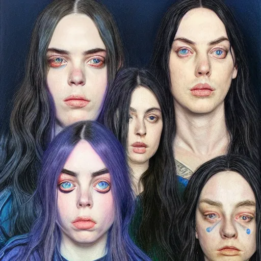 Prompt: Billie Eilish, by Mark Brooks, by Donato Giancola, by Victor Nizovtsev, by Gabriel Dawe, by Vanessa Beecroft