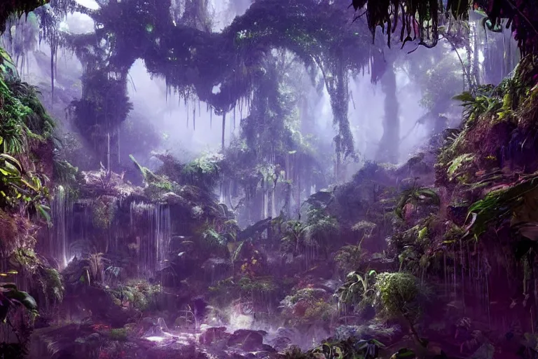 Prompt: the most amazing dream you ever had about subterranean jungle, hyper realistic, ambient lighting, concept art, intricate, hyper detailed, smooth, dynamic volumetric lighting, octane, cinematic