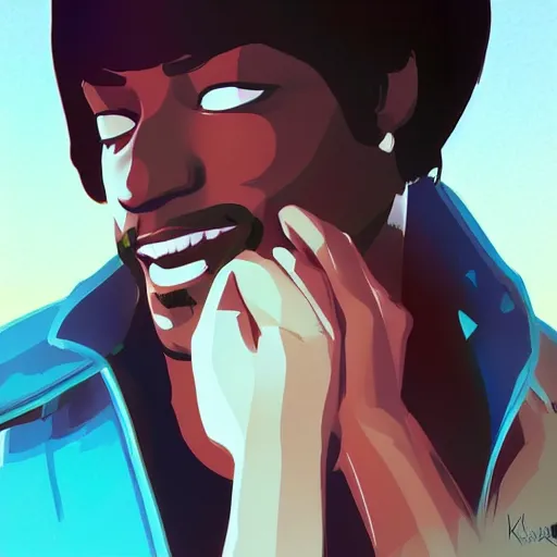 Image similar to marvin gaye, ilya kuvshinov, rossdraw