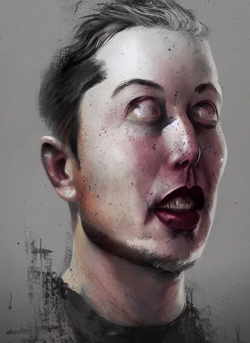 Image similar to a beautiful portrait of elon musk. character design by cory loftis, fenghua zhong, ryohei hase, ismail inceoglu and ruan jia. volumetric light, detailed, rendered in octane