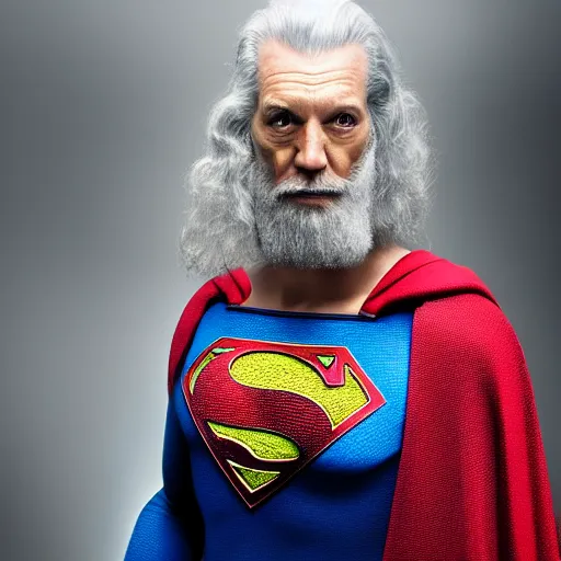 Prompt: superman gandalf, dslr photo