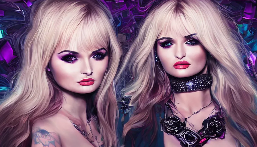 Prompt: Kim Petras in paris album cover, hyperdetailed, artstation, cgsociety, deviantart 8k