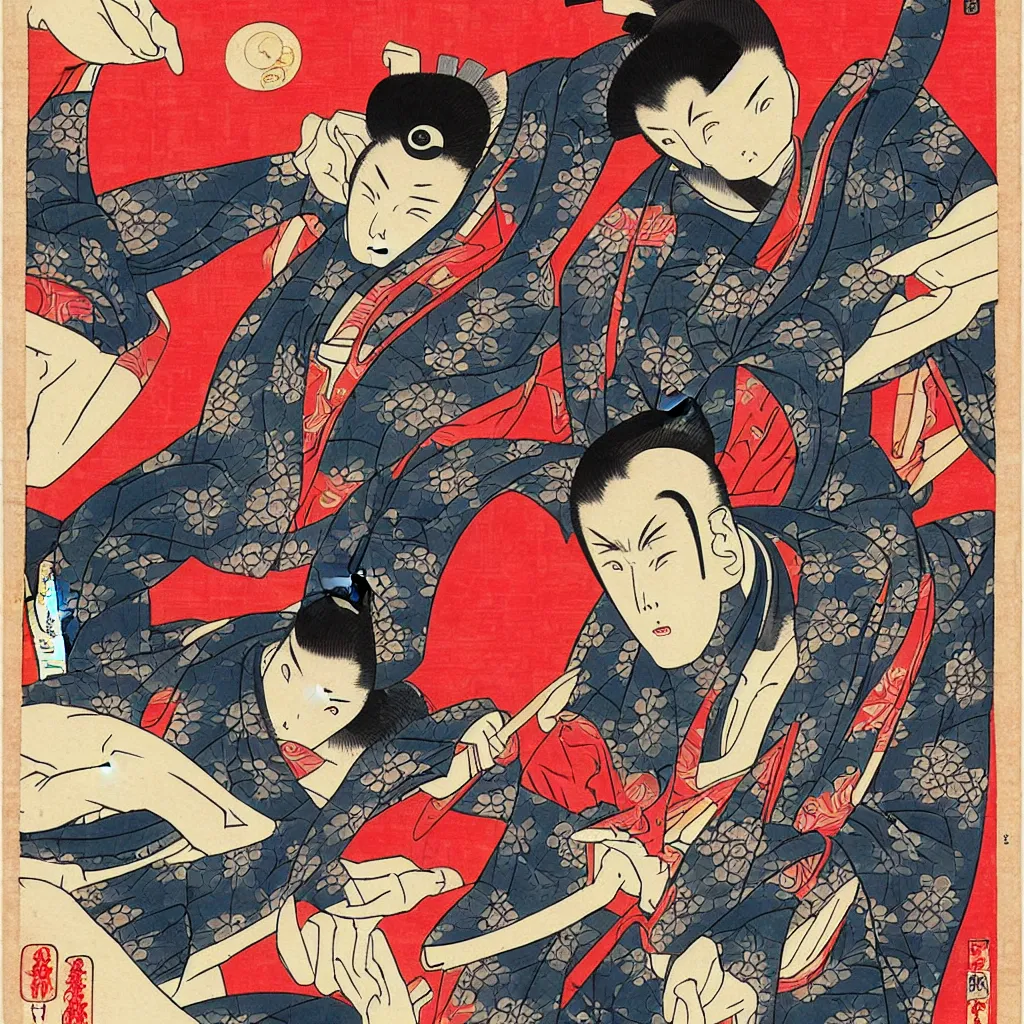 Image similar to ukiyo - e cyberpunk