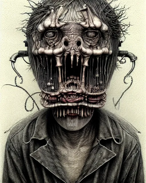 Image similar to a realistic detailed portrait painting of a monster by john kenn mortensen, santiago caruso, synthwave cyberpunk psychedelic vaporwave