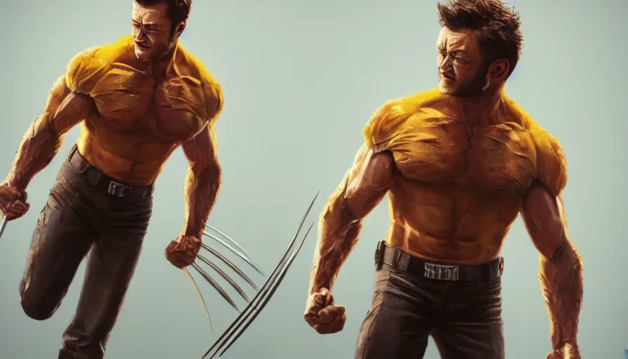 Image similar to Taron Egerton is Wolverine, hyperdetailed, artstation, cgsociety, 8k